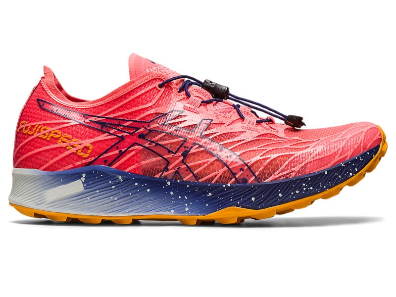 Asics Trail l parskor Rea Fujispeed Dam Korall Indigo Bl