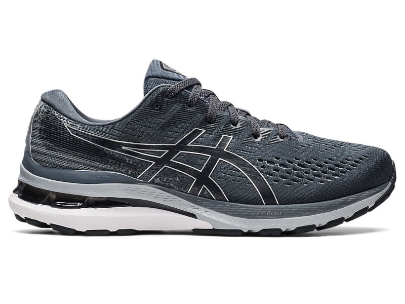 Asics Loparskor Butik Gel kayano 28 2E Herr Gra Svarta